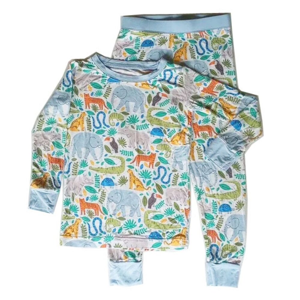 Little Sleepies 18-24M Jungle Animals Pajama Set Bue